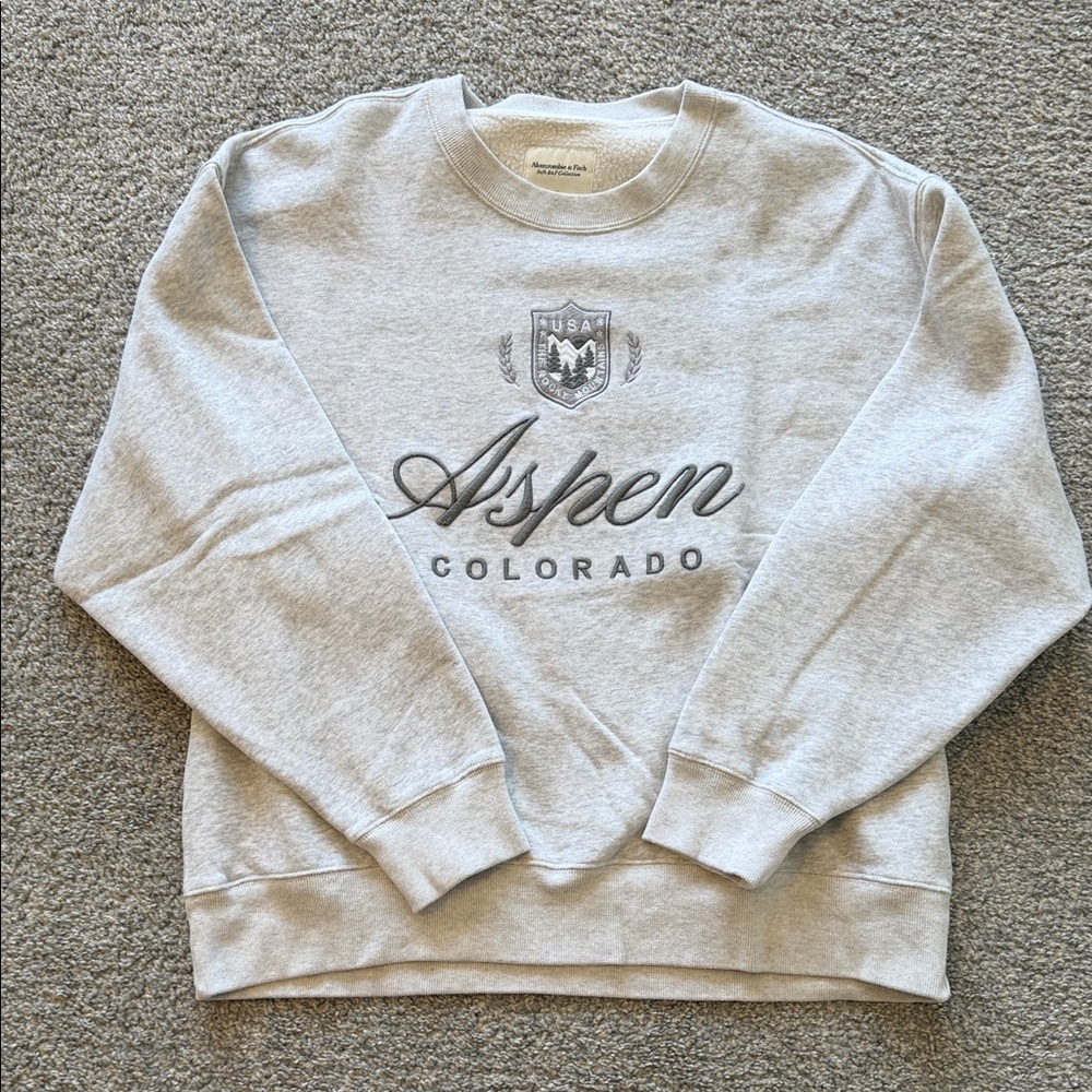 Women’s Abercrombie & Fitch Light Gray Aspen Sweatshirt